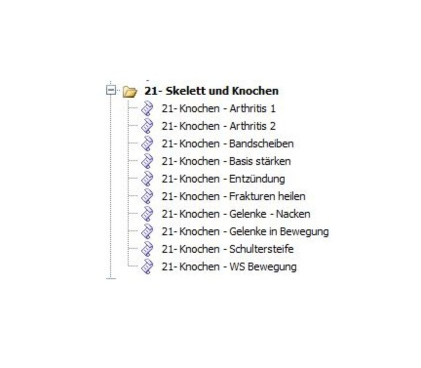 Frequency Datenbanken Skelett und Knochen