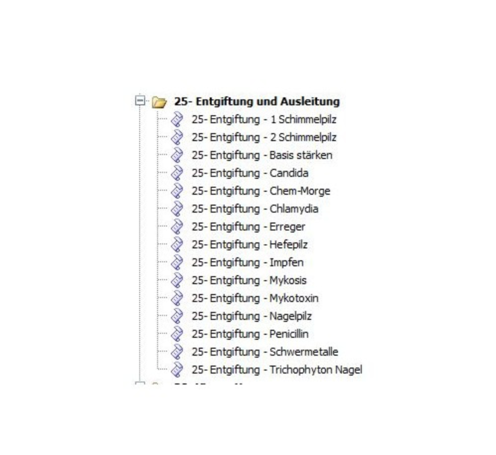 Frequency databases Detoxification and elimination
