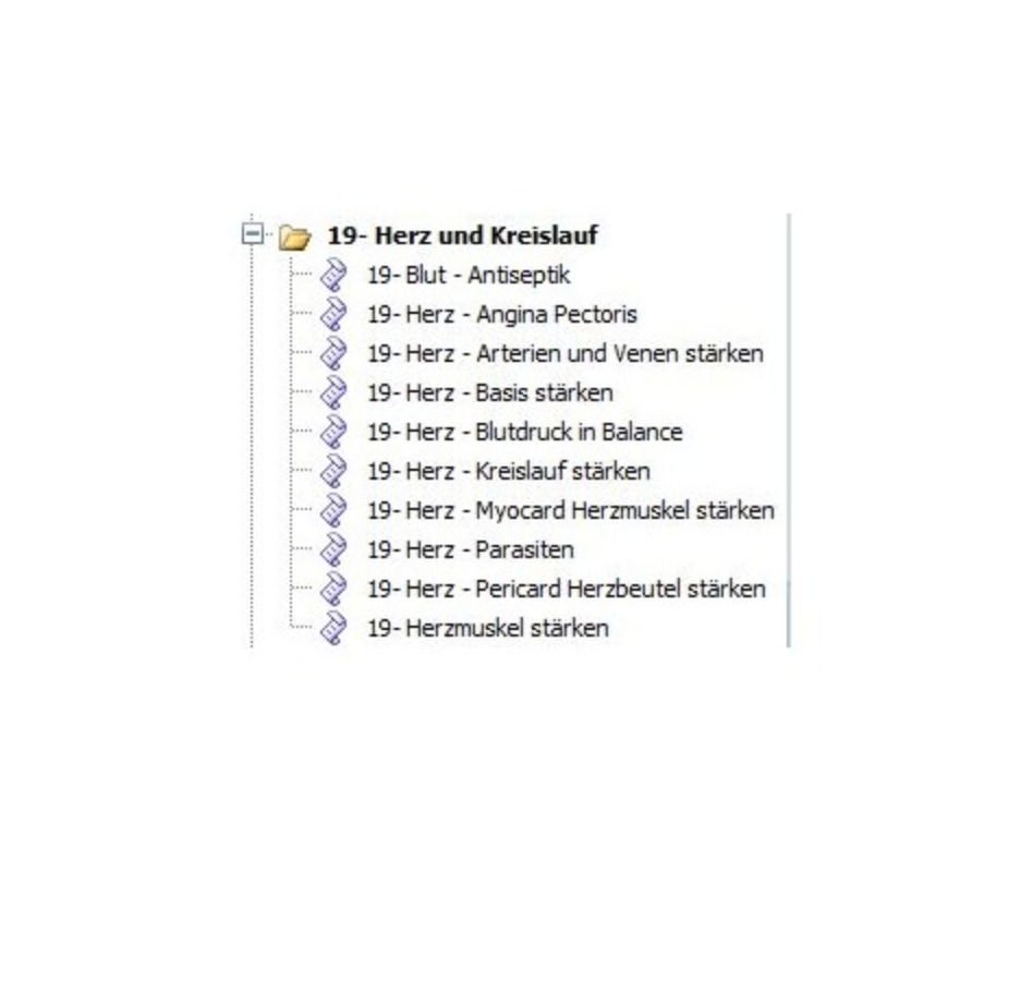 Frequency databases heart and circulatory system