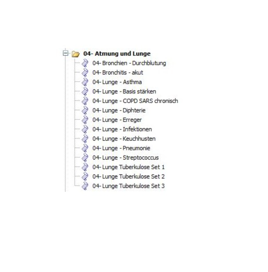 Frequency databases Respiration / Lungs