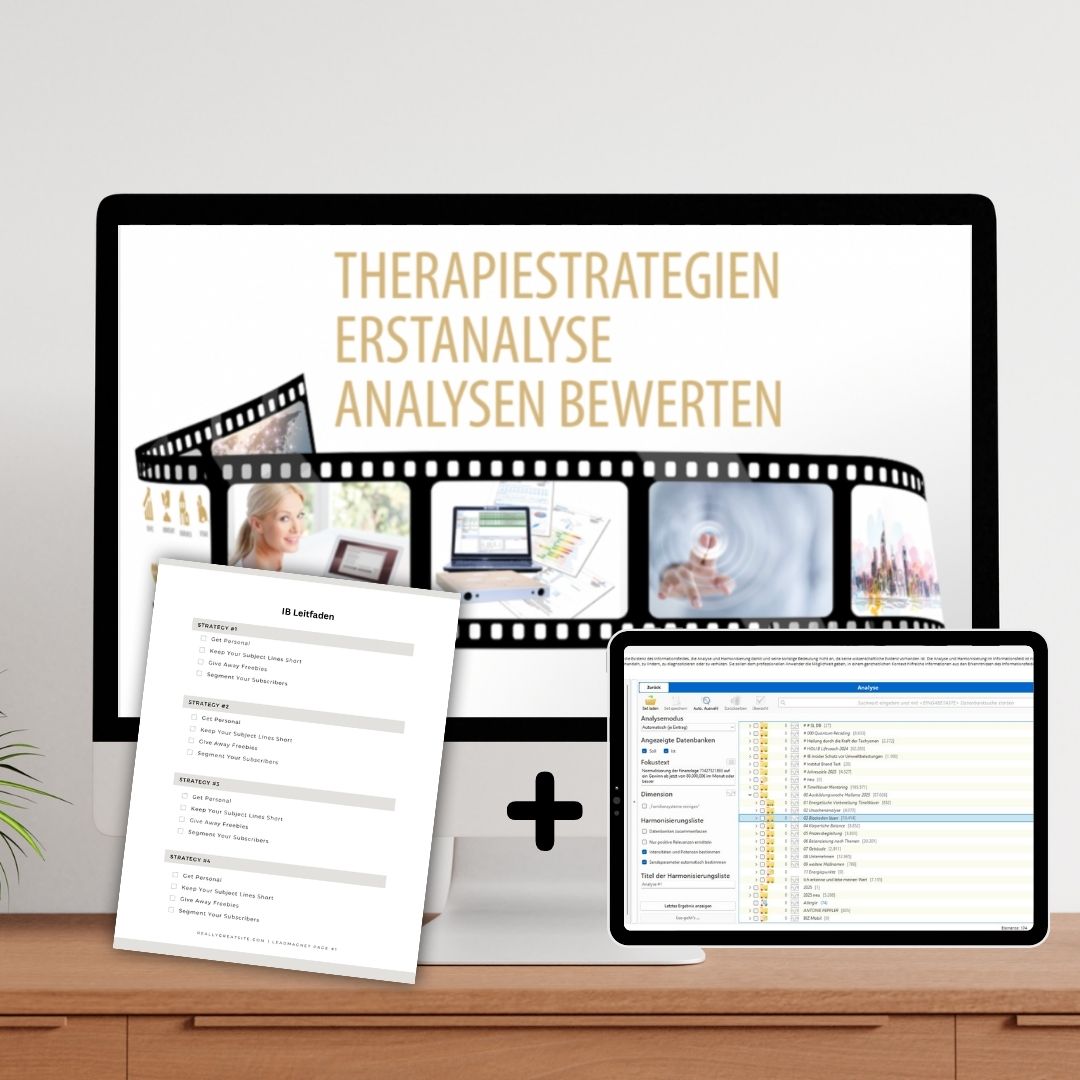 Therapy strategies, initial analysis, evaluating analyses, broadcast times – training film