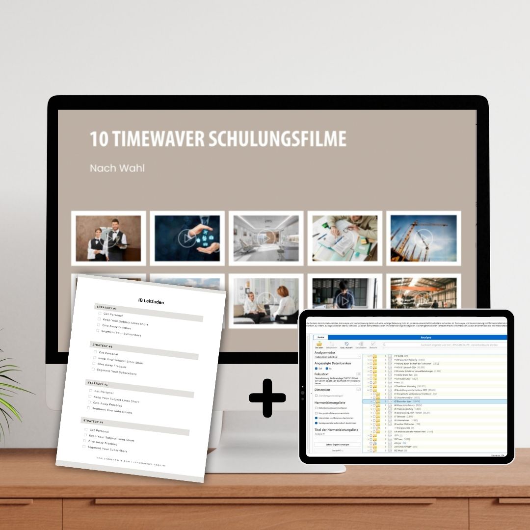 10 training videos of your choice including TimeWaver databases, templates, EP modules, sets